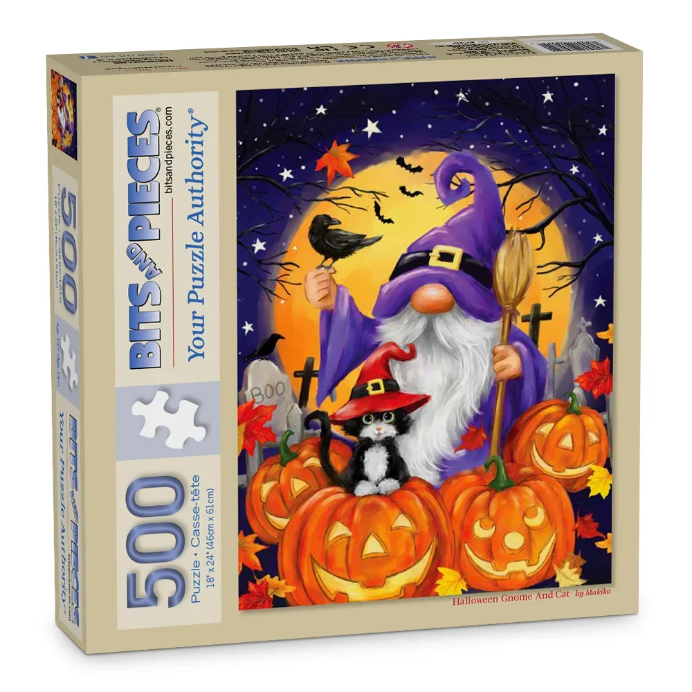 Halloween Gnome and Cat